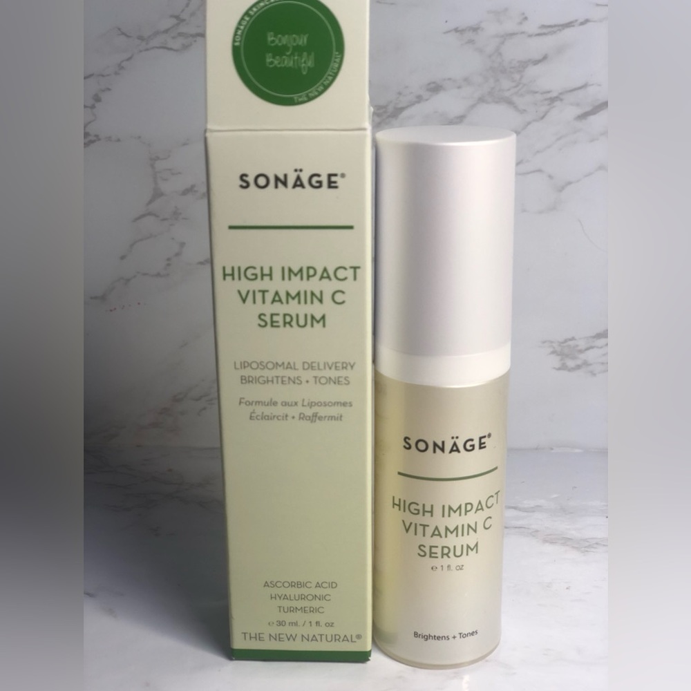 SONAGE HIGH IMPACT VITAMIN C SERUM FOR THE FACE. BRIGHTENS & TONES